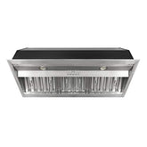 INX2636SQB-700-3 Built-in, Insert, Range, Hood, 3-Speed, 630 CFM, LED Lights, Baffle Filters, 36 Inch, Stainless Steel